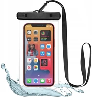 Tech-protect FN0389 Univerzális vízálló védőtok max. 6,9'' méretű készülékekhez -       universal waterproof case - fekete/átlátszó (eco csomagolás) kép