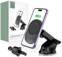 Tech-protect MM15W-V1 qi vezeték nélküli, szellőzőrácsba illeszthető/műszerfalra kép