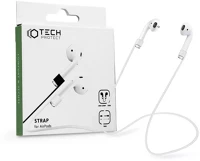 Tech-protect FN0539 Szilikon nyakpánt apple airpods fülhallgatóhoz - strap for airpods - fehér kép