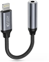 Tech-protect FN0557 Lightning - 3.5 mm jack adapter -  ultraboost lightningto 3,5 mm jack adapter - fekete/szürke kép