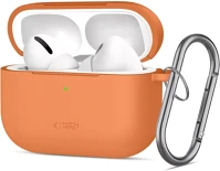 Tech-protect SP111945 Airpods pro 3 szilikon tok, karabinerrel, narancs kép