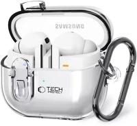 Tech-protect SP112674 Flexair samsung galaxy buds 3 / 3 fe / 3 pro tok, karabinerrel, átlátszó kép