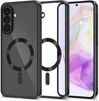 Tech-protect SP114133 Magflex samsung galaxy a37 hátlap tok, magsafe, átlátszó-fekete (fényes) kép
