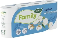 Tento 12.02376 Toalettpapír  family cotton white fehér 8 tekercses 2 rétegű kép