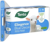 Tento 12.02390 Toalettpapír  ellegance blue decor mintás 16 tekercses 3 rétegű kép