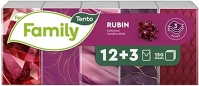 Tento 12.02401 Papírzsebkendő  family rubin illatos 3 rétegű 15x10 darabos kép