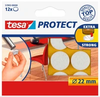 Tesa 57893-00000-01 Karcolásgátló filckorong, fehér, 12 db r22mm, kép