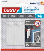 Tesa 777730000700 Akasztószög öntapadós, érzékeny felületekhez 1 kg teherbírású 2 darab/bliszter tesa powerstrips