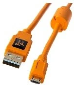 Tether tools CU5430ORG Usb kábel 4,6 m usb 2.0 usb a micro-usb b narancssárga kép