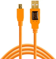 Tether tools CU5451 Tetherpro usb 2.0 - mini usb 2.0 kábel 4.6m - narancs kép