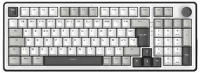 The g-lab 400 WG Keyz elite 400 wg keyboard white/grey us kép