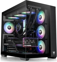 Thermaltake CA-1Z2-00M1WN-00 View 380 tg argb táp nélküli ablakos mid tower számítógépház fekete kép