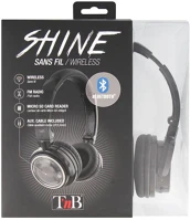 Tnb CBSHINEBK Shine fekete bluetooth-os mikrofonos fejhallgató +fm rádió +mp3 lejátszó kép