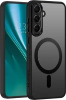 Samsung A56 5G - ETTERI áttetsző/fekete, magsafe kompatibilis matt hátlap tok kép