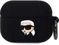 Karl lagerfeld BA3666339087814-2 Karl lagerfeld airpods pro 2 tartó - 3d karl head - fekete szilikon tok kép