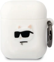 Karl lagerfeld BA3666339087920 Karl lagerfeld 3d choupette head airpods 1/2 tartó - fehér szilikon tok kép