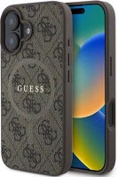 Guess BA3666339327248 Iphone 16 telefontok - guess leather 4g colored - magsafe kompatibilis barna kép