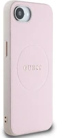 Guess BA3666339453572 Iphone 16e telefontok - guess grained classic logo - pink hátlap tok kép