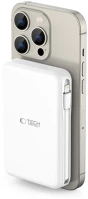 Tech-protect FD5906302309276 Tech-protect pb31 powerbank - magsafe kompatibilis powerbank 10000mah, fehér kép