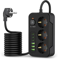 Univerzális FD5906302310555 Tech- protect pc3x6 hálózati töltő - 3 usb / 3 type-c / 3 dugalj kép