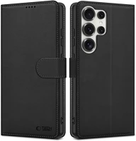 Samsung FD5906302322404 Telefontok samsung galaxy s25 ultra - fekete ráhajtófüles bőr könyvtok kép