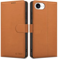 Protect FD5906302360321 Iphone 16e telefontok - tech- protect wallet - barna bőr könyvtok kép