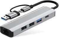 Protect FD5906302360567 Tech- protect hb03 hub adapter - 5in1 porttal, type-c / 3x usb / type-c (usb kép