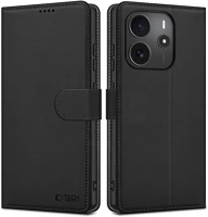Protect FD5906302361168 Xiaomi redmi note 14 5g telefontok - tech- protect wallet - fekete bőr kép
