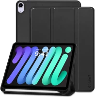 Smart FD5906302372454-2 Ipad mini 7 2024 tablettok - fekete smart case, ceruza tartóval kép