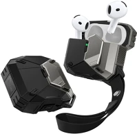 Supcase FD843439155497 Supcase matrix - airpods 4 tartó - fekete ütésálló tok, csuklópánttal kép