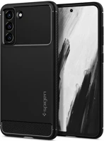 Samsung FD8809756648151 Samsung galaxy s21 fe telefontok - spigen rugged armor matt fekete tok kép