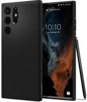 Samsung FD8809811855500 Samsung galaxy s22 ultra telefontok - spigen liquid air matt fekete hátlap kép