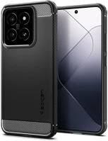 Xiaomi FD8809971222976 Telefontok xiaomi 14 5g - spigen rugged armor - matt fekete hátlap tok kép