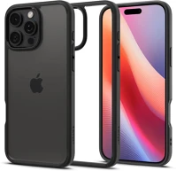 Spigen FD8809971230377 Telefontok iphone 16 pro - spigen ultra hybrid - átlátszó/fekete szilikon kép