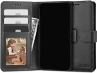 Motorola FD9319456606737 Motorola moto g54 5g telefontok - fekete ráhajtófüles bőr könyvtok kép