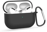 Pro FD9490713927502-2 Airpods pro 2 tartó - fekete szilikon airpods pro 2 tartó karabinerrel kép