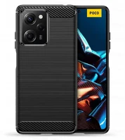 Xiaomi FD9490713932940-2 Xiaomi poco x5 pro 5g telefontok - carbon fiber fekete szilikon tok kép