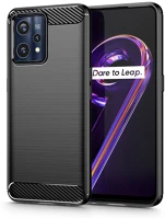 Realme FD9589046920462 Realme 9 pro telefontok - carbon fekete szilikon hátlap tok kép