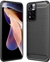 Xiaomi FD9589046920813 Xiaomi redmi note 11 pro / note 11 pro 5g telefontok - carbon fiber fekete kép