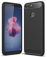 Huawei GL5900217239499 Telefontok huawei p smart (2018) - carbon fiber fekete szilikon tok kép