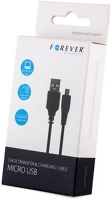 Forever GL5900495452702 Kábel: forever micro usb fekete adatkábel 3m kép
