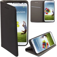 Alcatel GL5900495768346 Alcatel 3 2019 telefontok - fekete mágneses szilikon keretes könyvtok kép