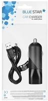 Micro GL5901737411563 Autós töltő bluestar fekete szivartöltőfej 1a + fekete micro usb kábel kép