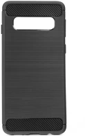 Samsung GL5901737944443 Samsung galaxy s10 telefontok - forcell carbon fiber fekete szilikon tok kép