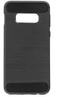 Samsung GL5901737944450 Samsung galaxy s10e telefontok - forcell carbon fiber fekete szilikon tok kép