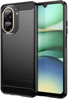 Xiaomi HU5907769378508 Xiaomi poco c71 telefontok - carbon fiber fekete szilikon hátlap tok kép