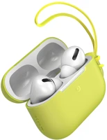 Baseus HU6953156218512 Ultravékony sárga színű szilikongél airpods pro tartó - airpods pro: kép