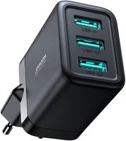 Joyroom HU6956116753436 Joyroom tcn02 hálózati töltő - 3xusb porttal, hálózati töltő, fekete kép