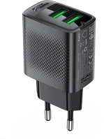 Acefast HU6974316283270 Acefast a86 hálózati töltő - 2xusb porttal, hálózati töltő, fekete kép