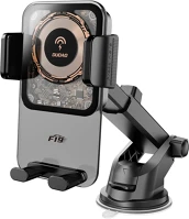 Dudao HU6976625331420 szellőzőre szerelhető magsafe wireless töltős, fekete autóstartó kép